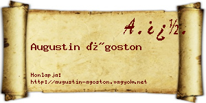 Augustin Ágoston névjegykártya